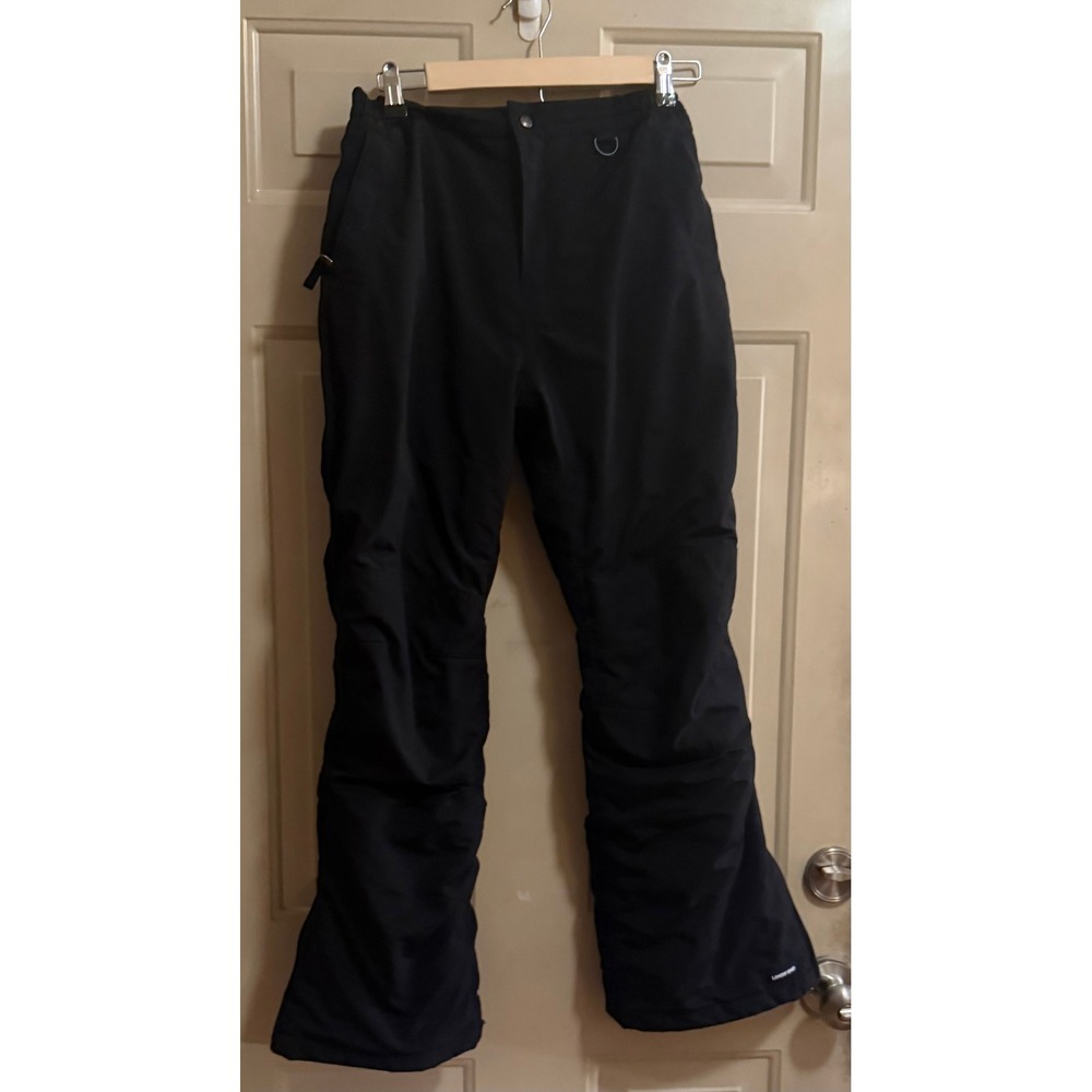 Lands' End Kids Squall Waterproof Insulated Snow Pants Black Sz 14 Ski SnowBoard